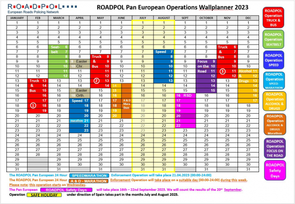 ROADPOL Wallplanner 2021
